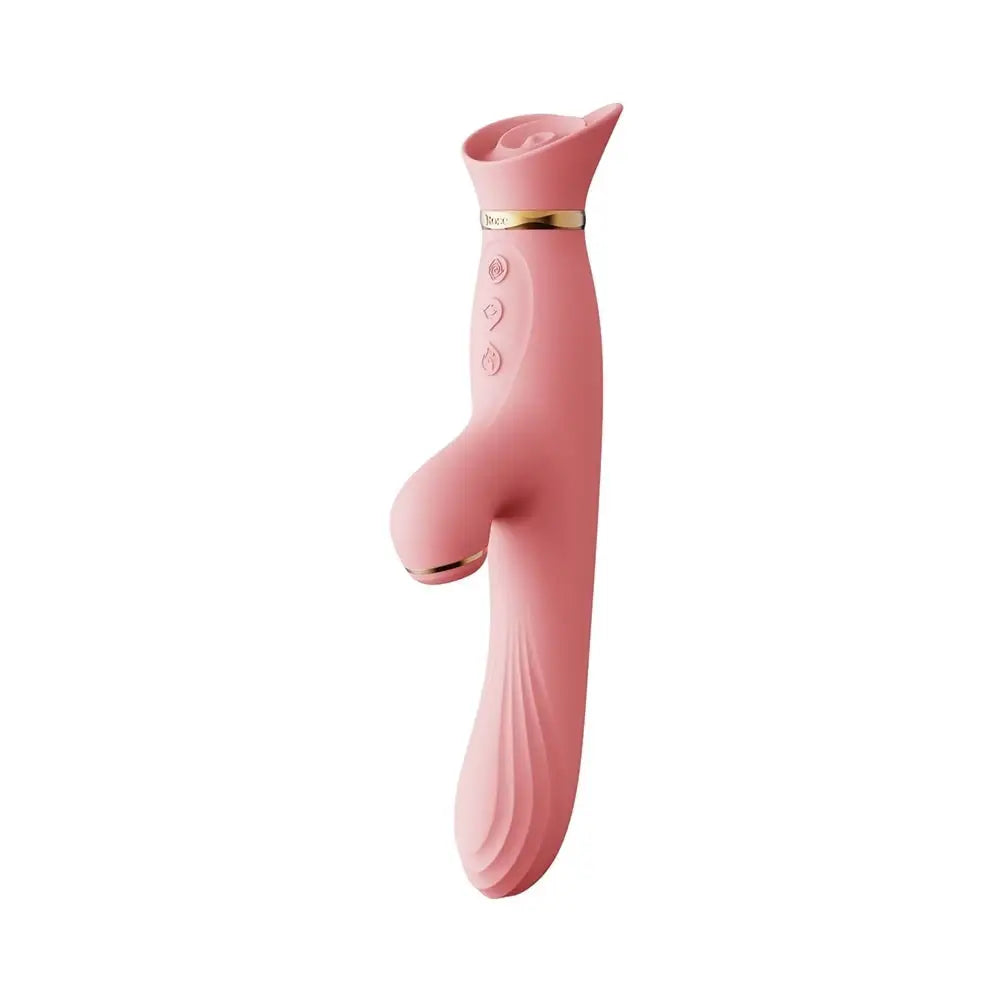 Rose Warming Rabbit Vibrator - Pink