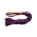 Rouge Garments® Garments Leather Flogger with Wooden Handle Purple