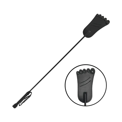 Rouge Garments® Garments Leather Foot Riding Crop Black