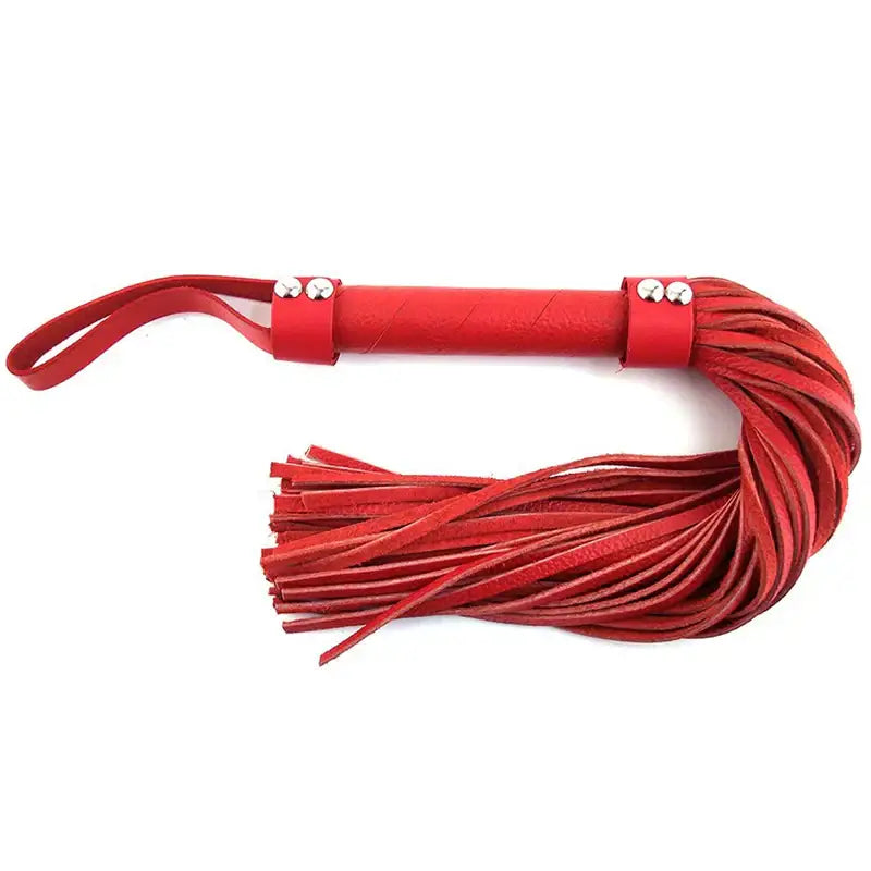 Rouge Garments® H - Style Short Leather Flogger - Red