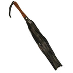 Rouge Garments® Leather Flogger with Wooden Handle - Black