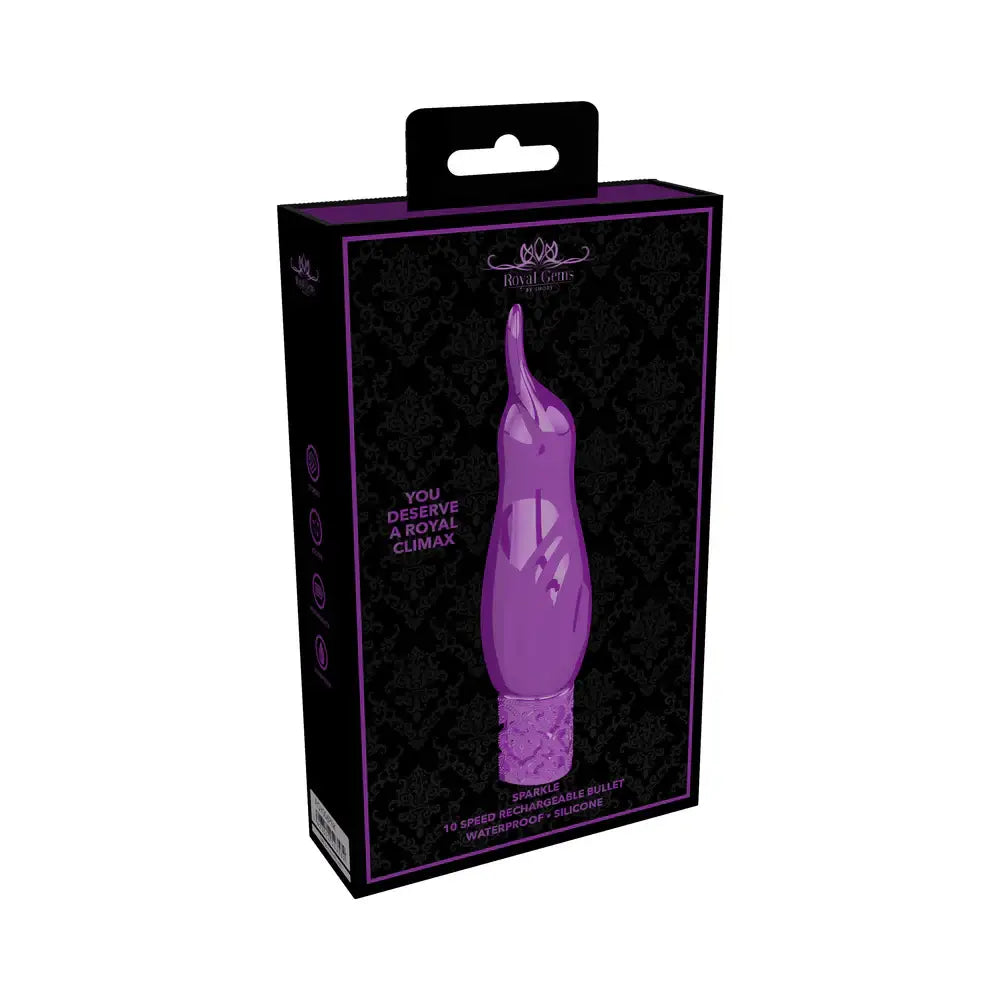 Royal Gems Sparkle Bullet Vibrator - Purple