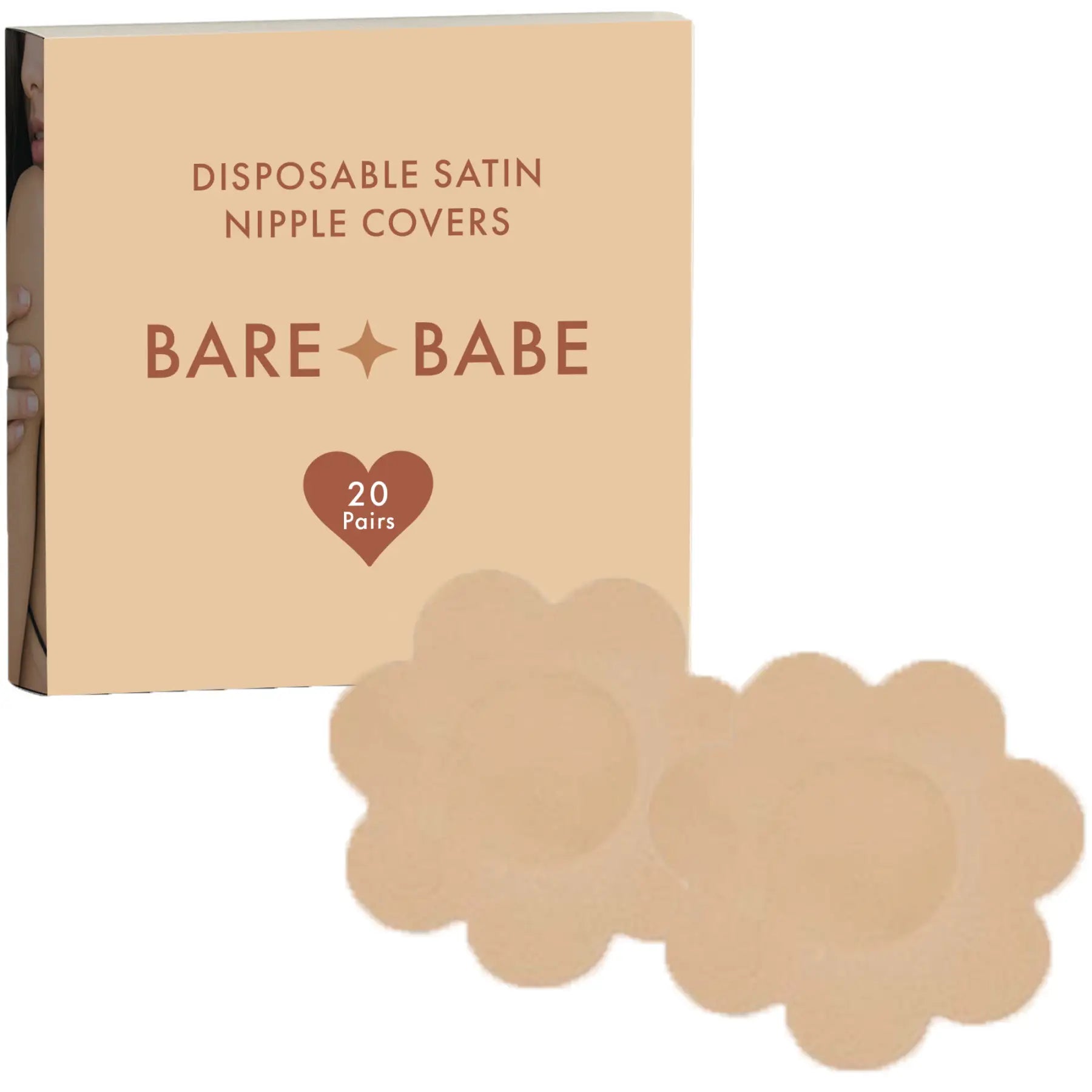 Satin Nipple Pasties - 40 Pack - Honey - Cover