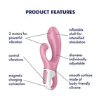Satisfyer Air Pump Bunny 2 Inflatable Rabbit Vibrator - Rolik®
