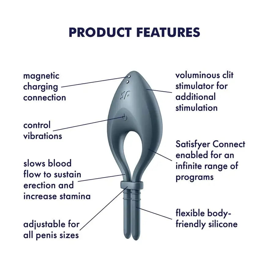 Satisfyer Bullseye Smart Vibrating C - Ring - Rolik®