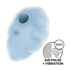 Satisfyer Cloud Dancer Touch-Free Double Air Pulse Vibrator Light Blue - Rolik®