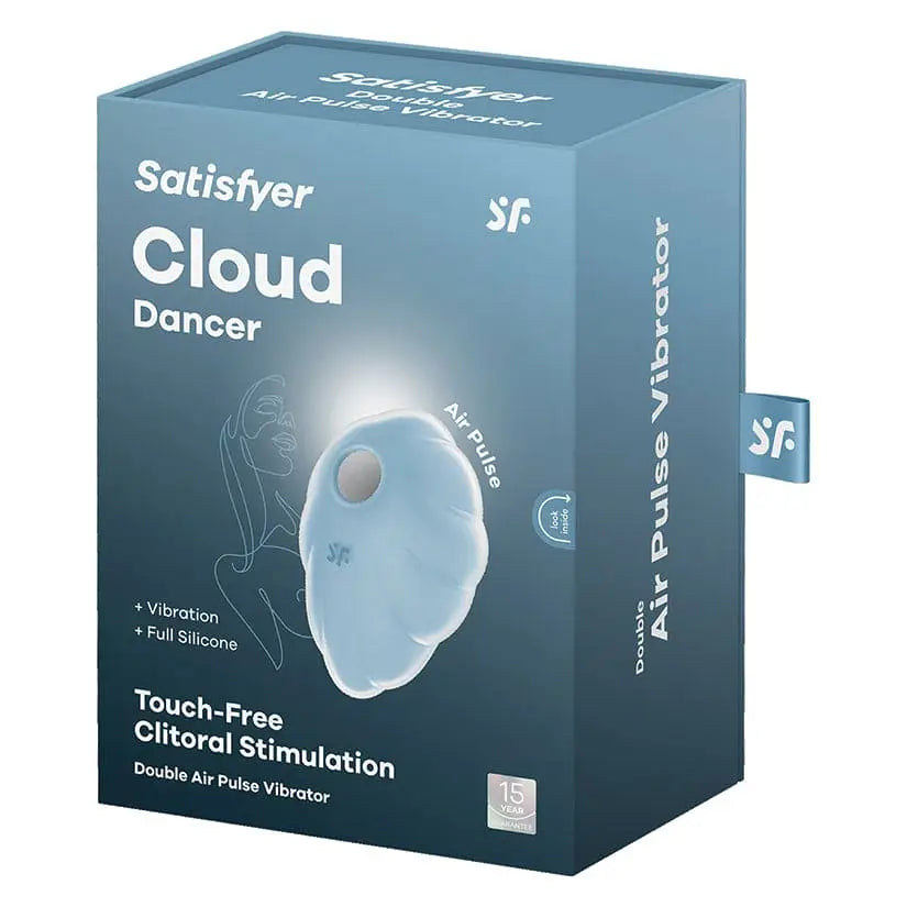 Satisfyer Cloud Dancer Touch-Free Double Air Pulse Vibrator Light Blue - Rolik®