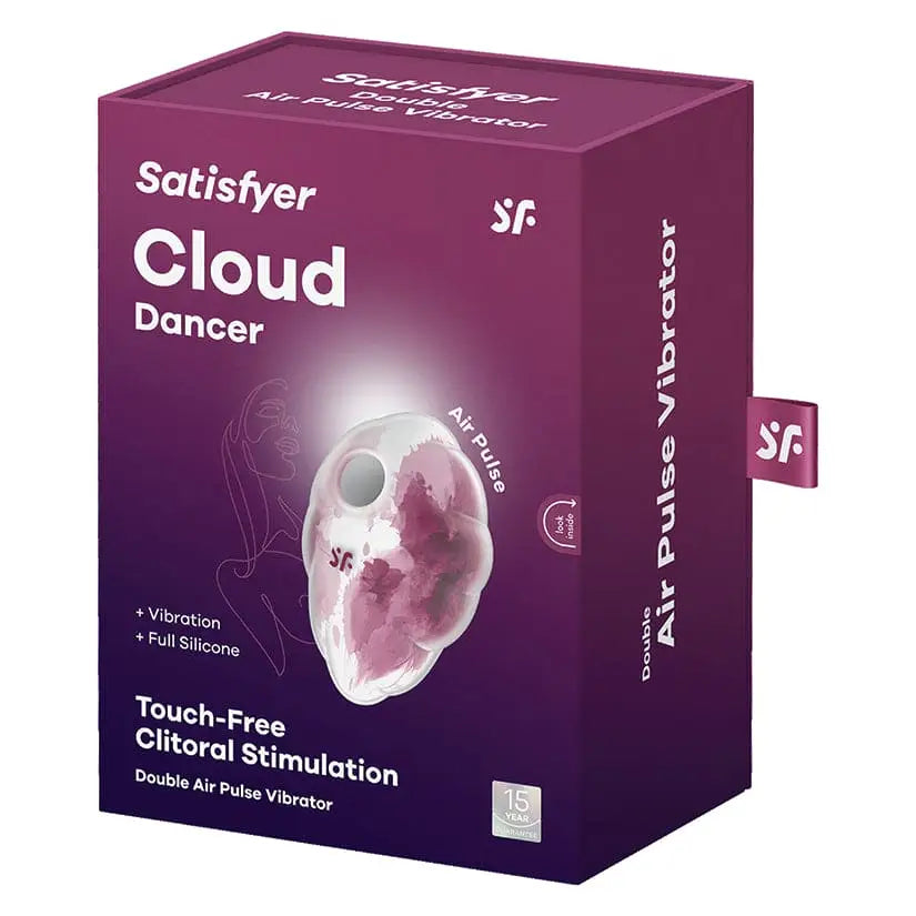 Satisfyer Cloud Dancer Touch-Free Double Air Pulse Vibrator Red - Rolik®