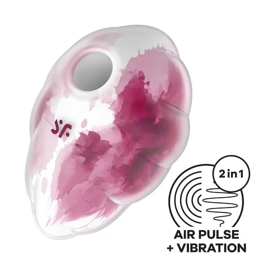 Satisfyer Cloud Dancer Touch-Free Double Air Pulse Vibrator Red - Rolik®