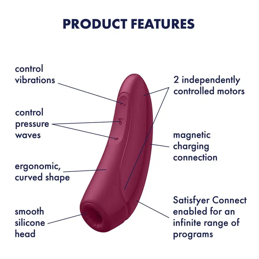 Satisfyer Curvy 1+ Air Pulse Stimulator Smart Vibrator - Rolik®