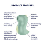 Satisfyer Din-OOOH Air Pulse & Vibration Toy Green
