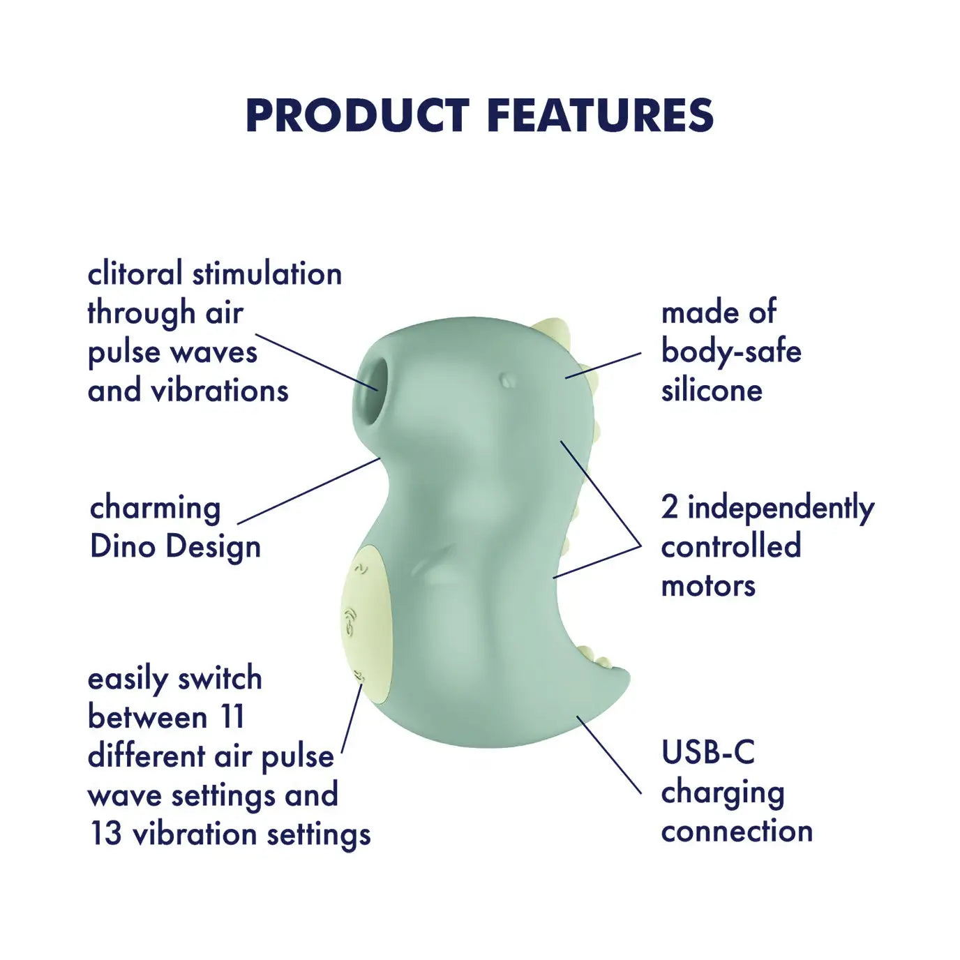 Satisfyer Din-OOOH Air Pulse & Vibration Toy Green