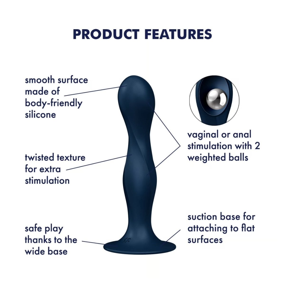 Satisfyer Double Ball - R Weighted Dildo - Rolik®