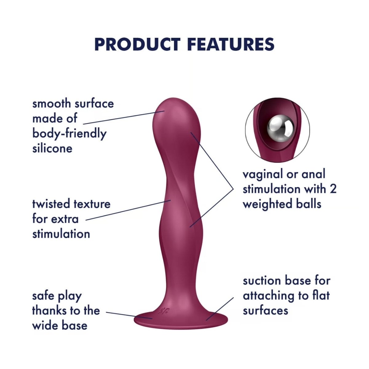 Satisfyer Double Ball - R Weighted Dildo - Rolik®