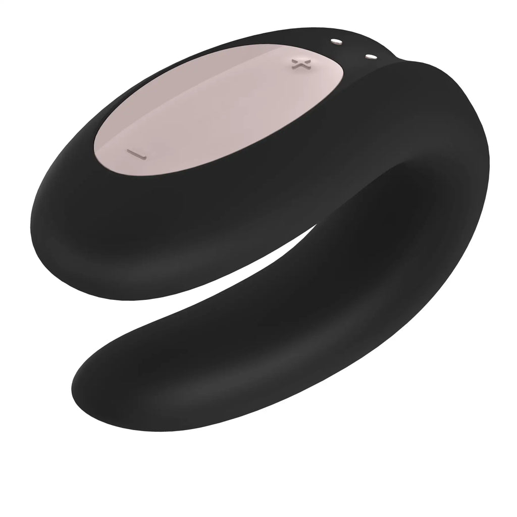 Satisfyer Double Joy Partner Smart Vibrator - Black