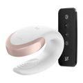 Satisfyer Double Love Luxury Partner Remote Smart Vibrator - White
