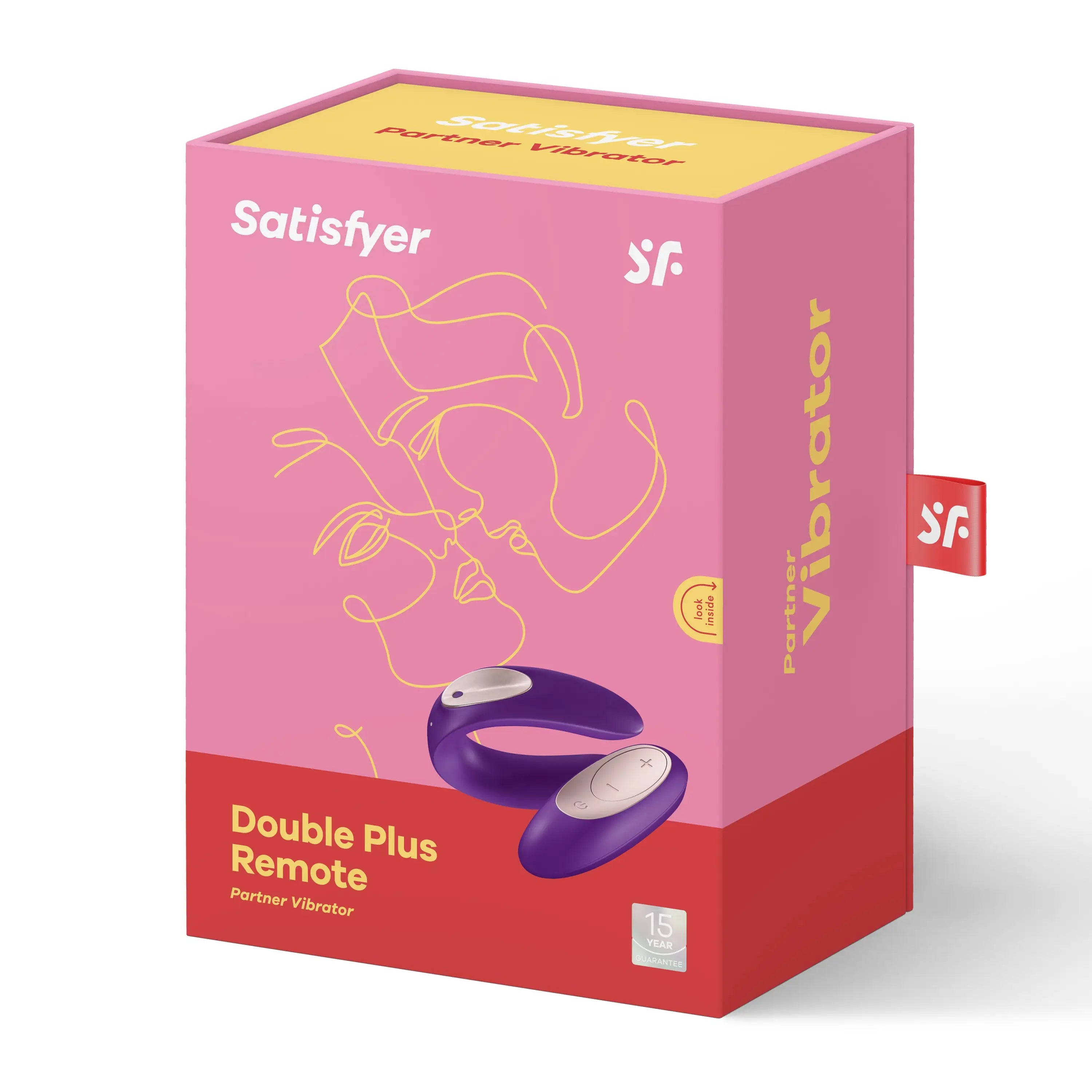 Satisfyer Double Plus Remote Partner Vibrator - Purple