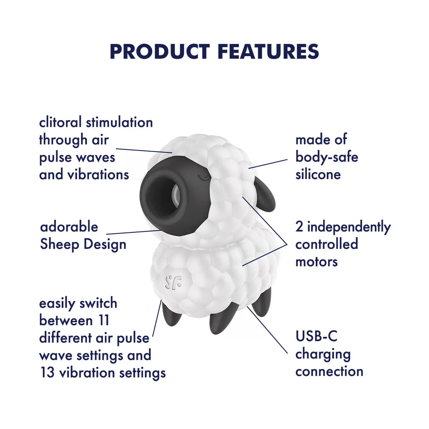 Satisfyer Dreamy Sheep Air Pulse & Vibration Toy