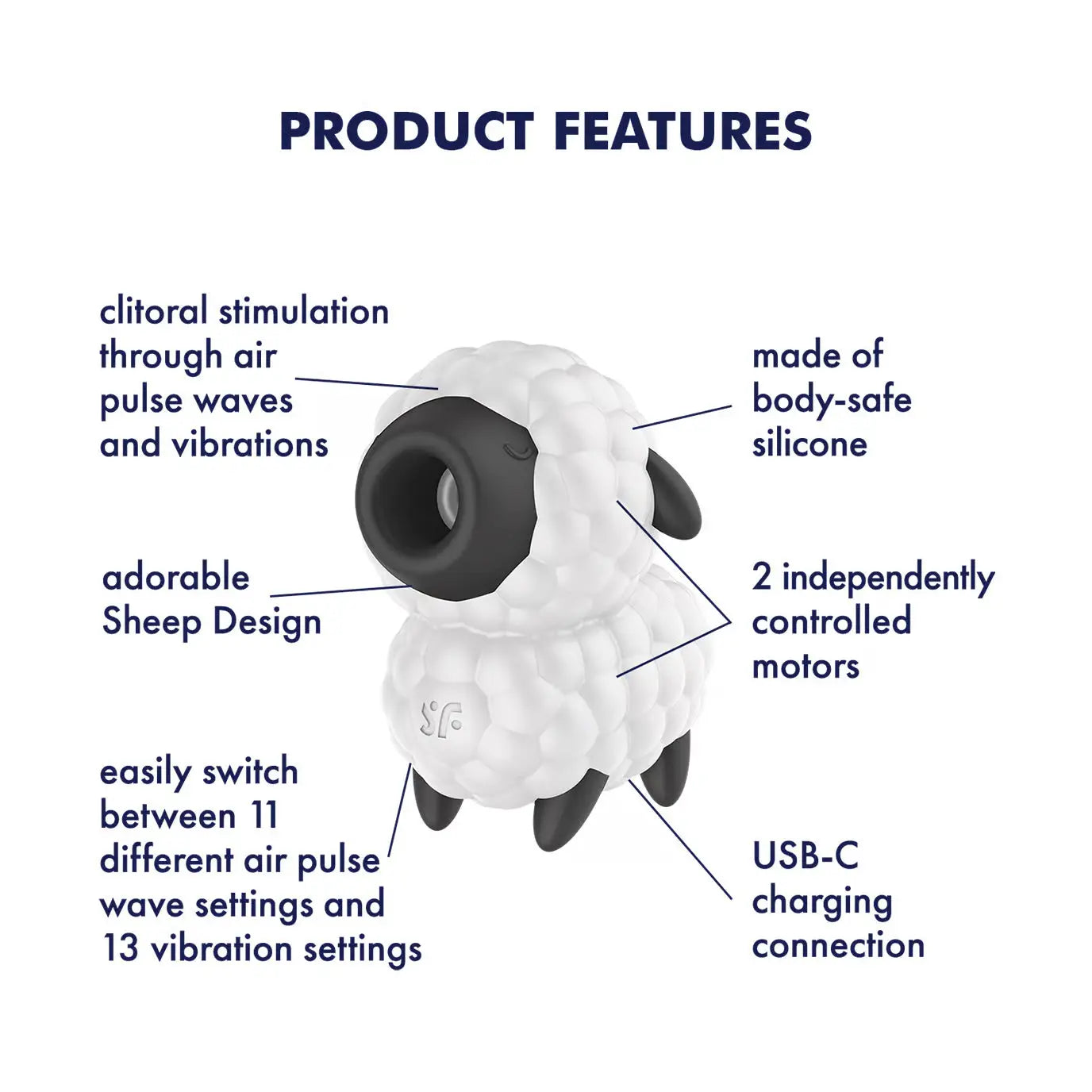 Satisfyer Dreamy Sheep Air Pulse & Vibration Toy