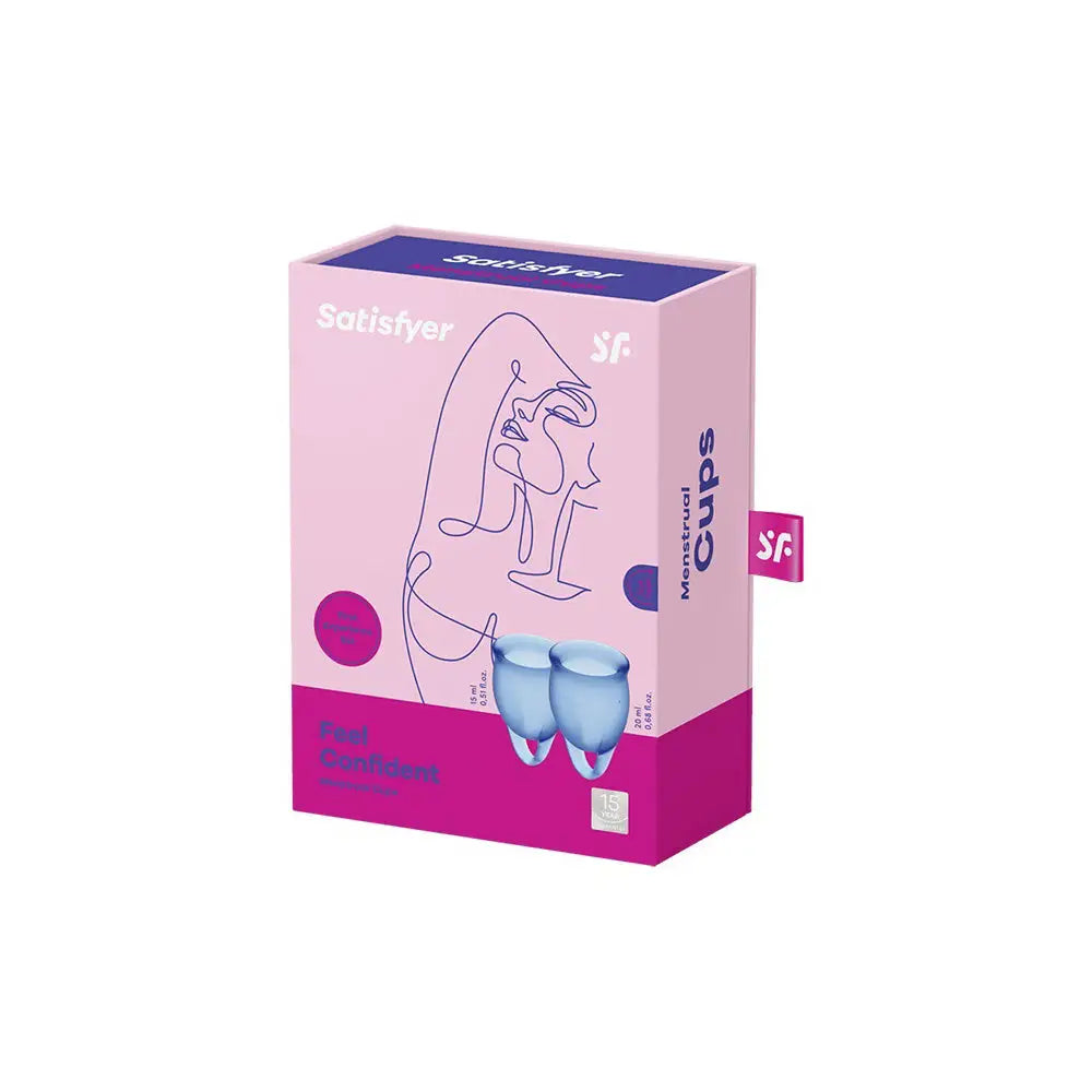 Satisfyer Feel Confident Menstrual Cups - Blue - Cup