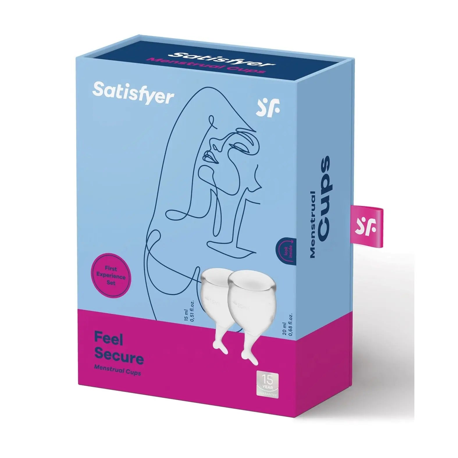 Satisfyer Feel Secure Menstrual Cups - Clear - Cup