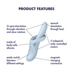 Heat Flex 4 Rotating Head Warming Rabbit Vibrator