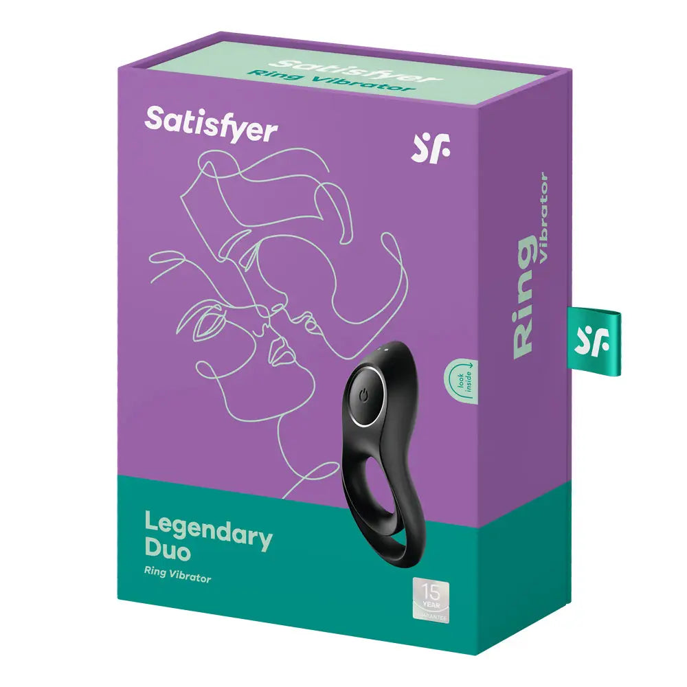 Satisfyer Legendary Duo Vibrating C - Ring - Black - C-Ring