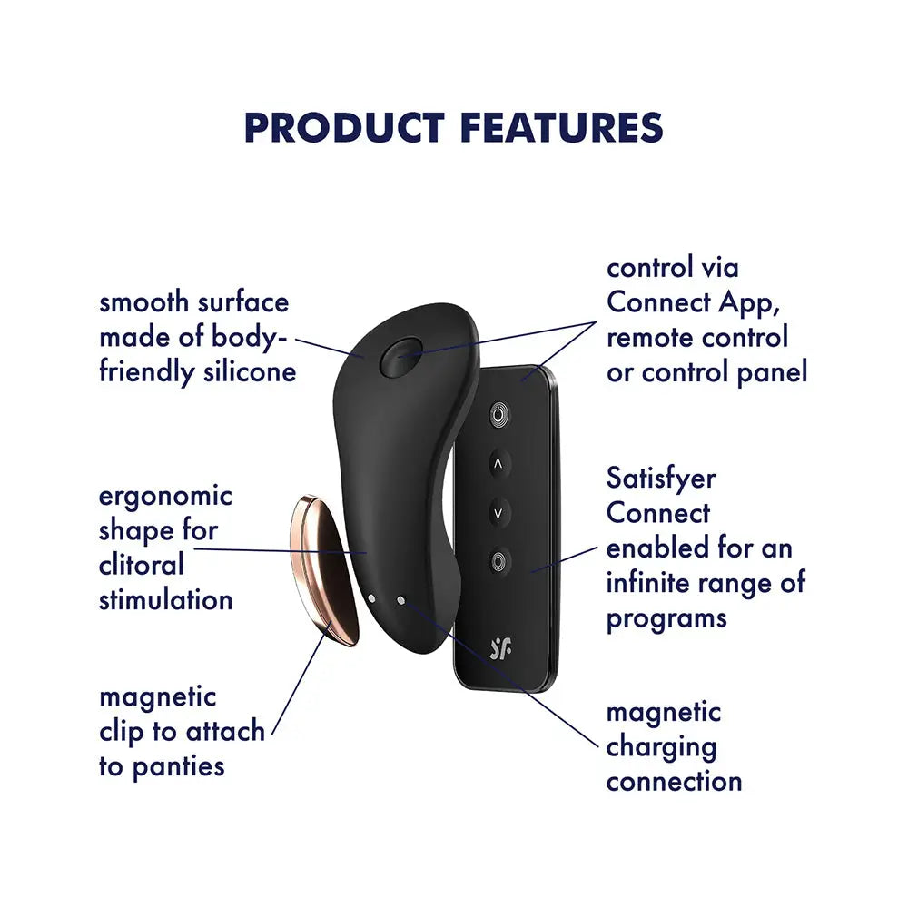 Satisfyer Little Secret Smart Panty Vibrator - Black