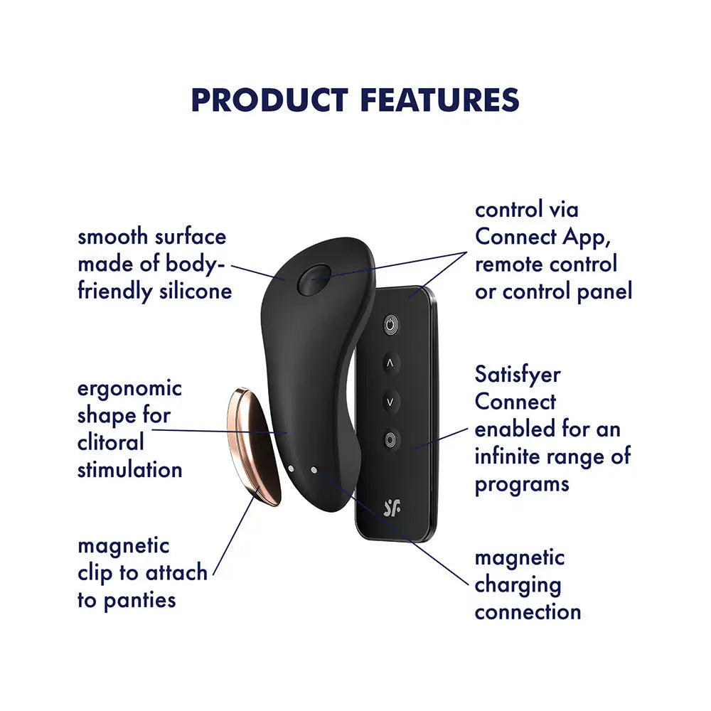 Satisfyer Little Secret Smart Panty Vibrator - Black