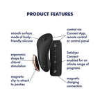 Satisfyer Little Secret Smart Panty Vibrator - Black