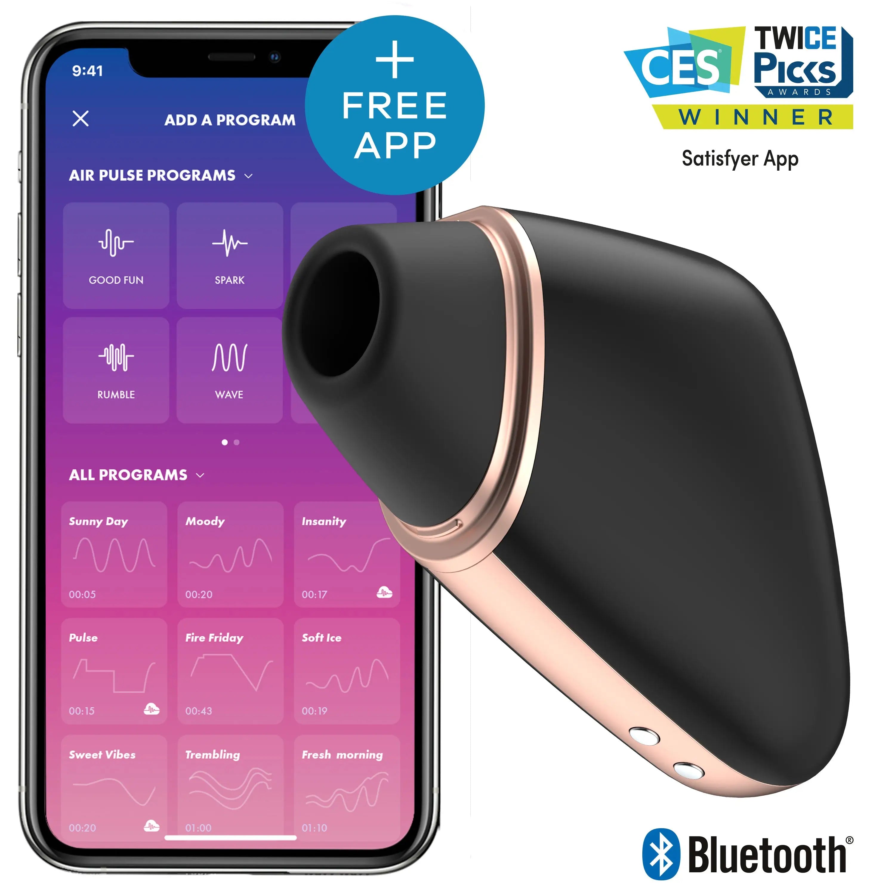 Satisfyer Love Triangle Smart Air Pulse Stimulator & Vibrator