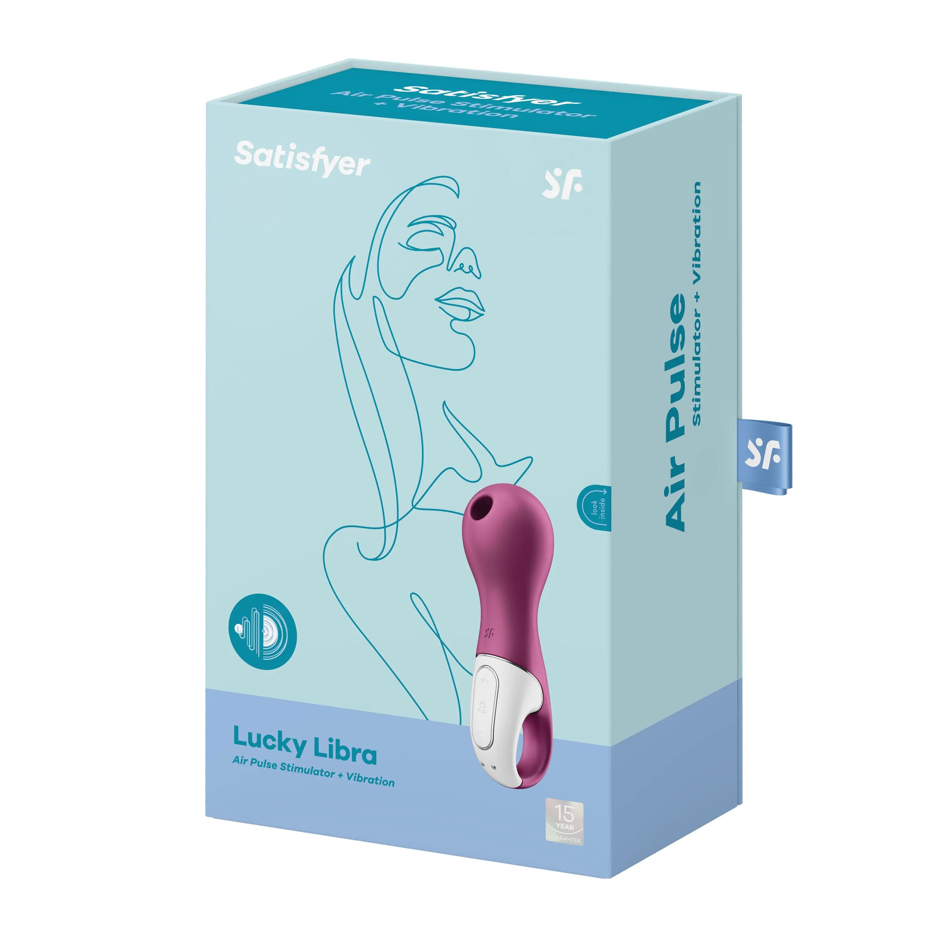 Satisfyer Lucky Libra Air Pulse Stimulator & Vibrator - Red
