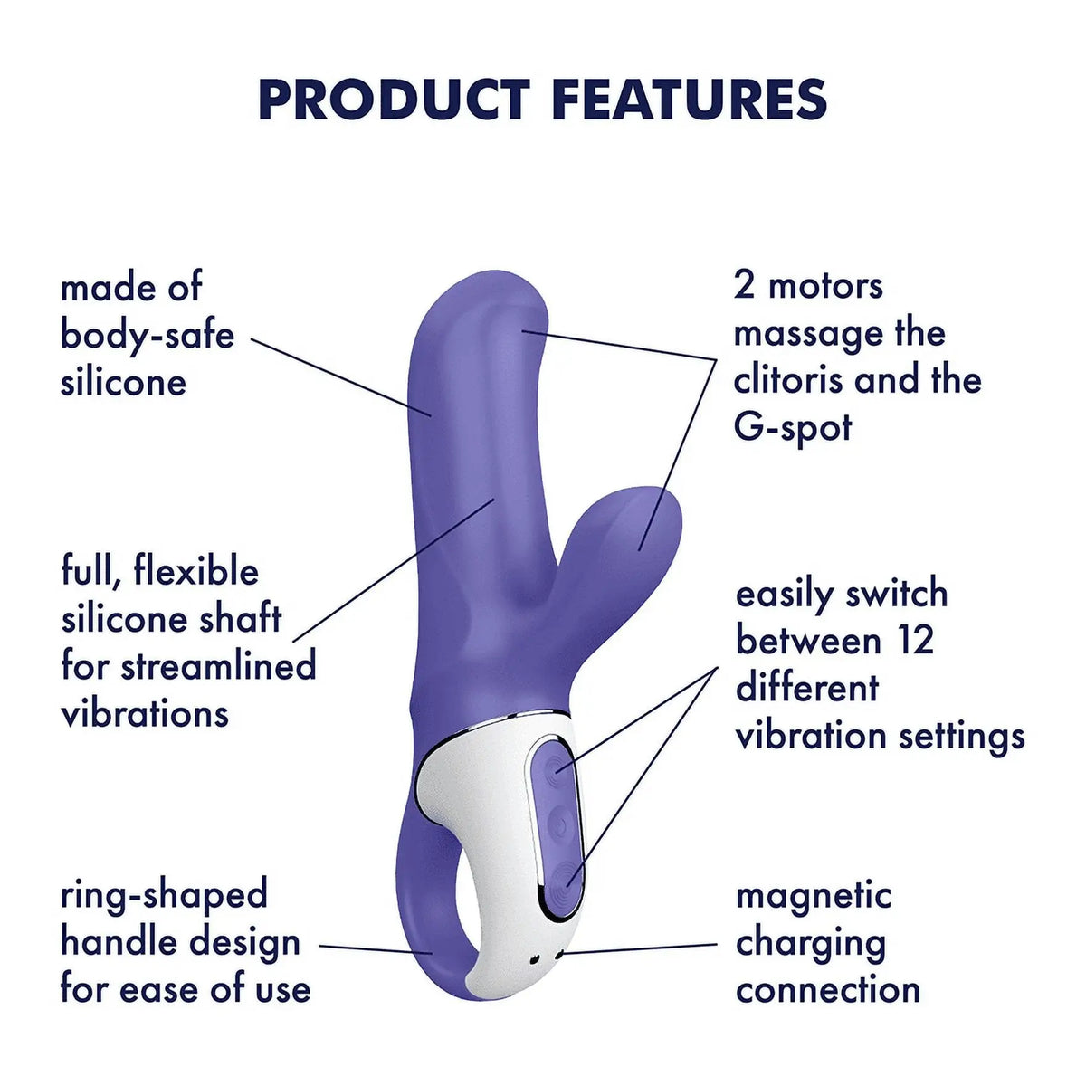 Satisfyer Magic Bunny Dual-Motor Rabbit Vibrator Purple