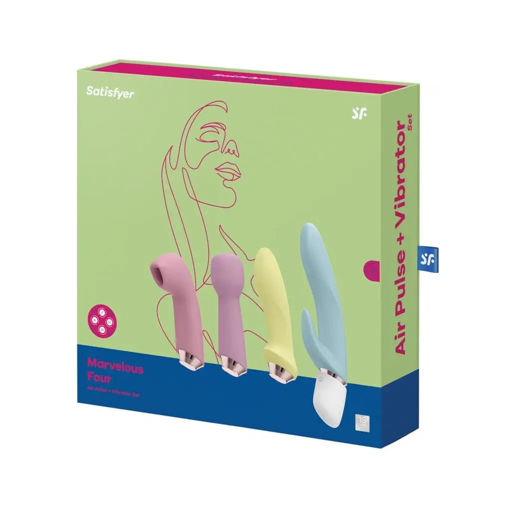 Satisfyer Marvelous Four Air Pulse & Vibe Interchangeable Set - Rolik®