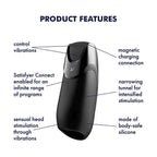 Satisfyer Men Vibration+ Smart Masturbator Sleeve - Rolik®