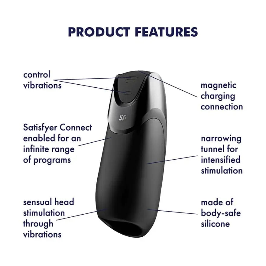 Satisfyer Men Vibration+ Smart Masturbator Sleeve - Rolik®