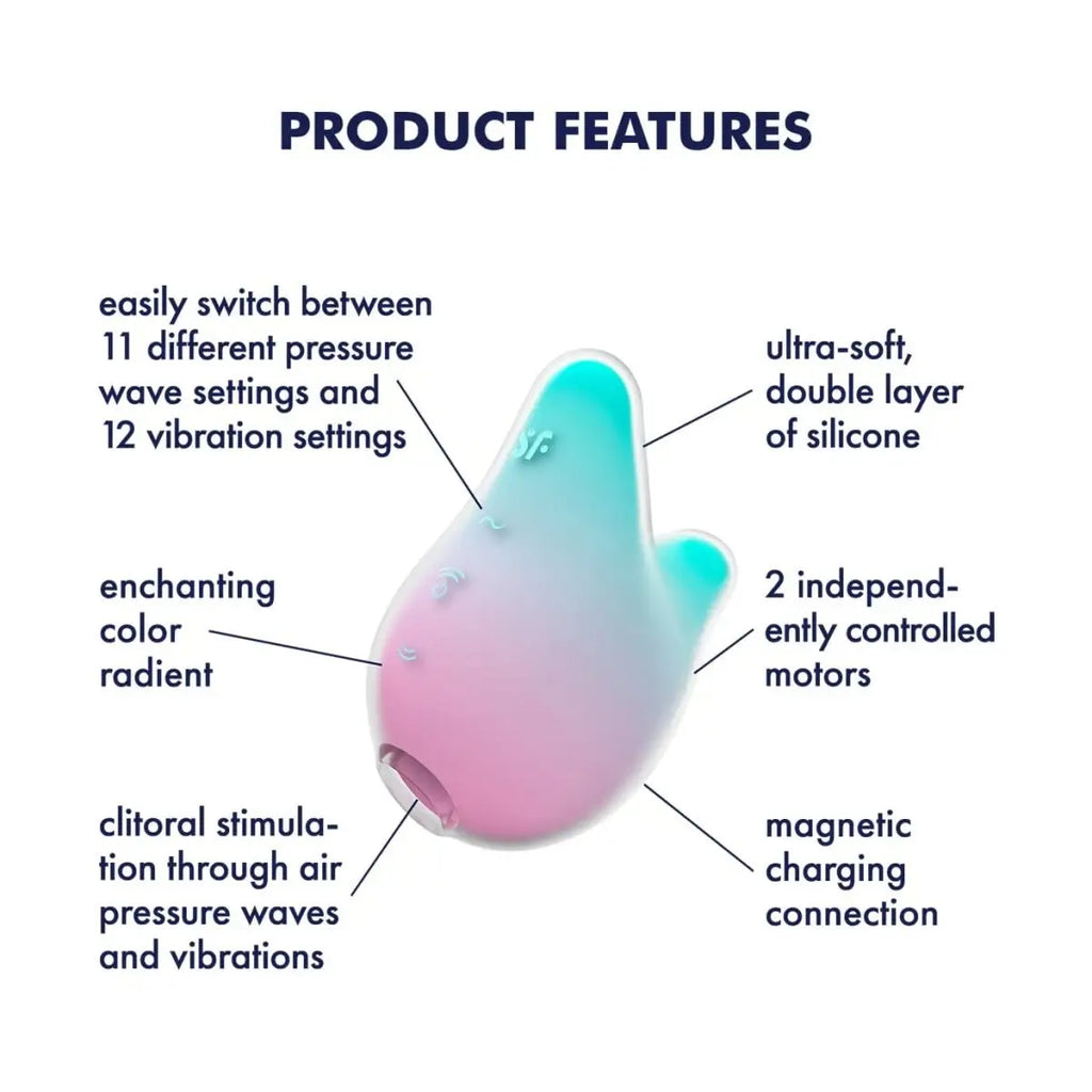 Satisfyer Mermaid Vibes Double Air Pulse Vibrator - Rolik®