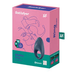 Satisfyer Mighty One Ring Smart Vibrating C - Blue - C-Ring
