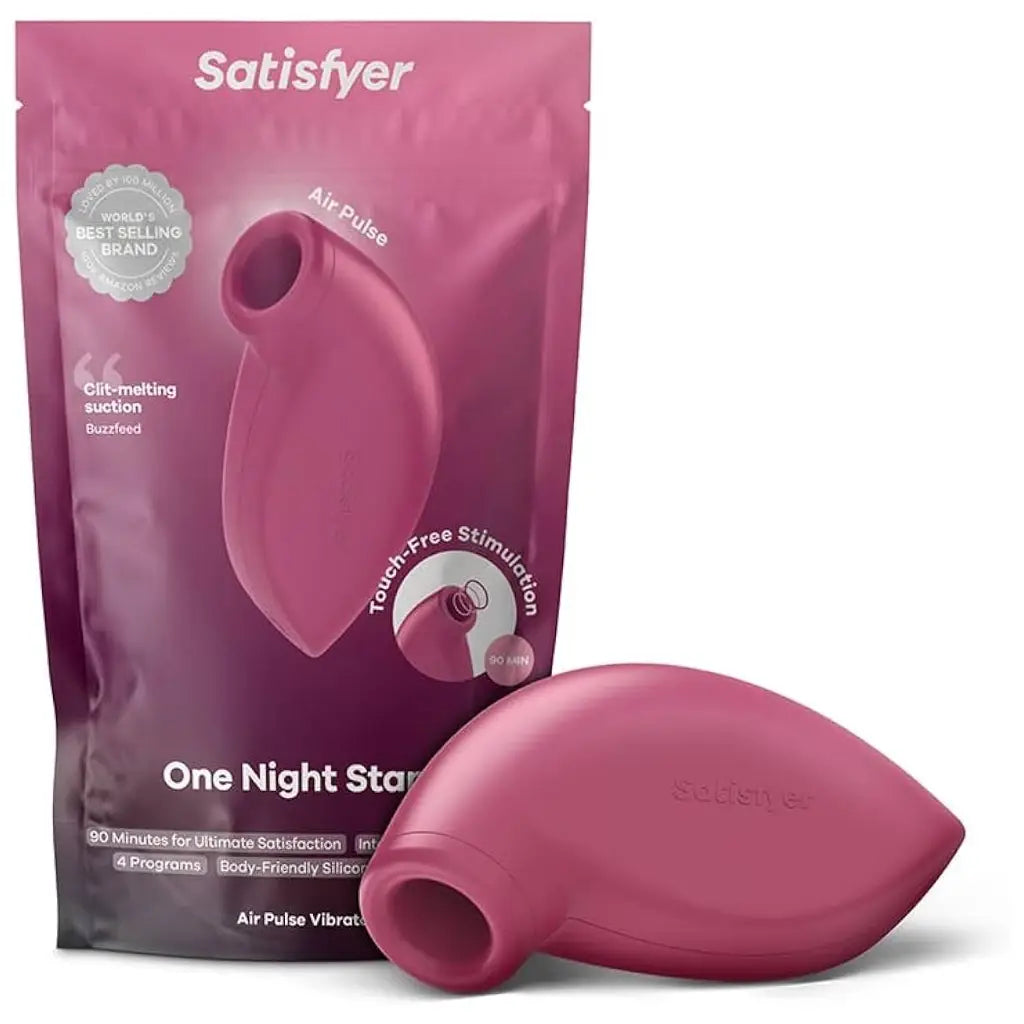 Satisfyer One Night Stand Limited-Use Air Pulse Clitoral Stimulator Burgundy