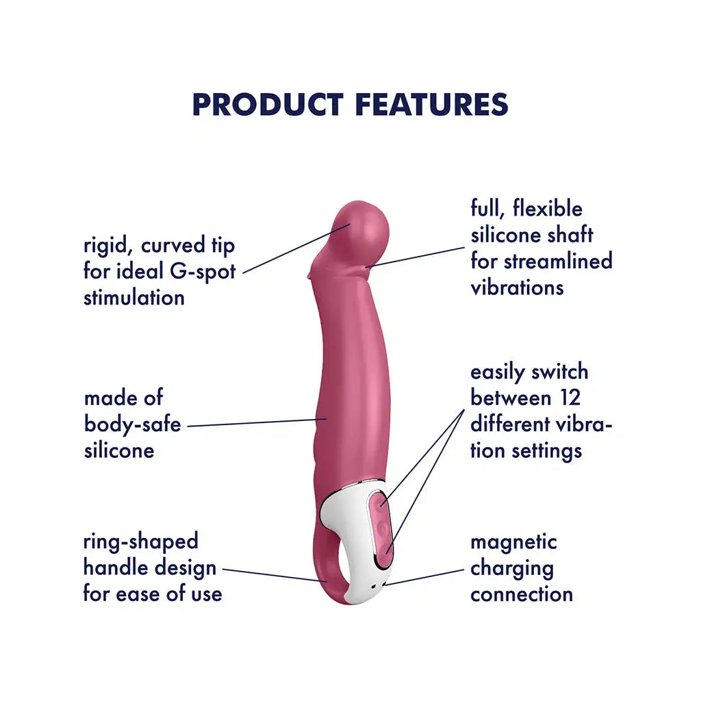 Satisfyer Petting Hippo G-Spot Vibrator - 12 Vibration Modes Red