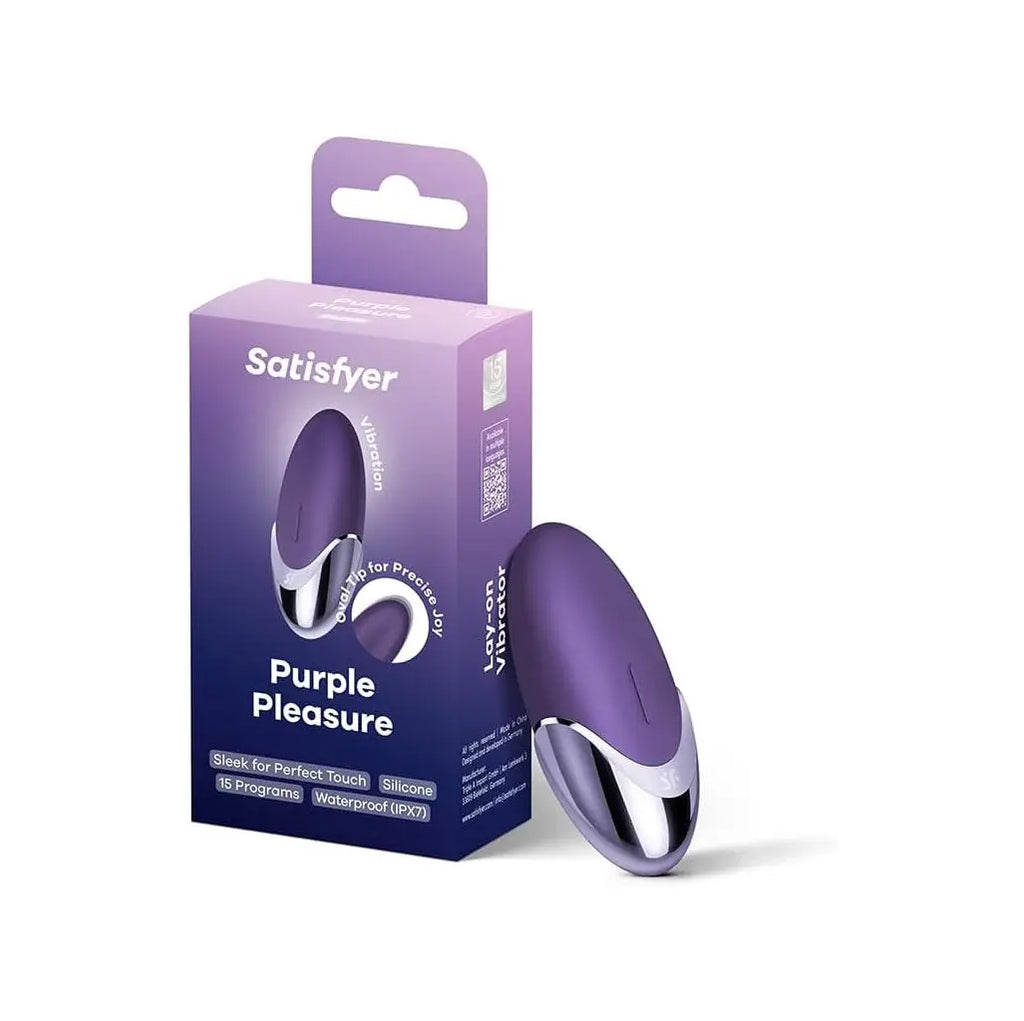 Satisfyer Purple Pleasure Lay-On Vibrator - 15 Vibration Modes
