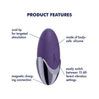 Satisfyer Purple Pleasure Lay-On Vibrator - 15 Vibration Modes