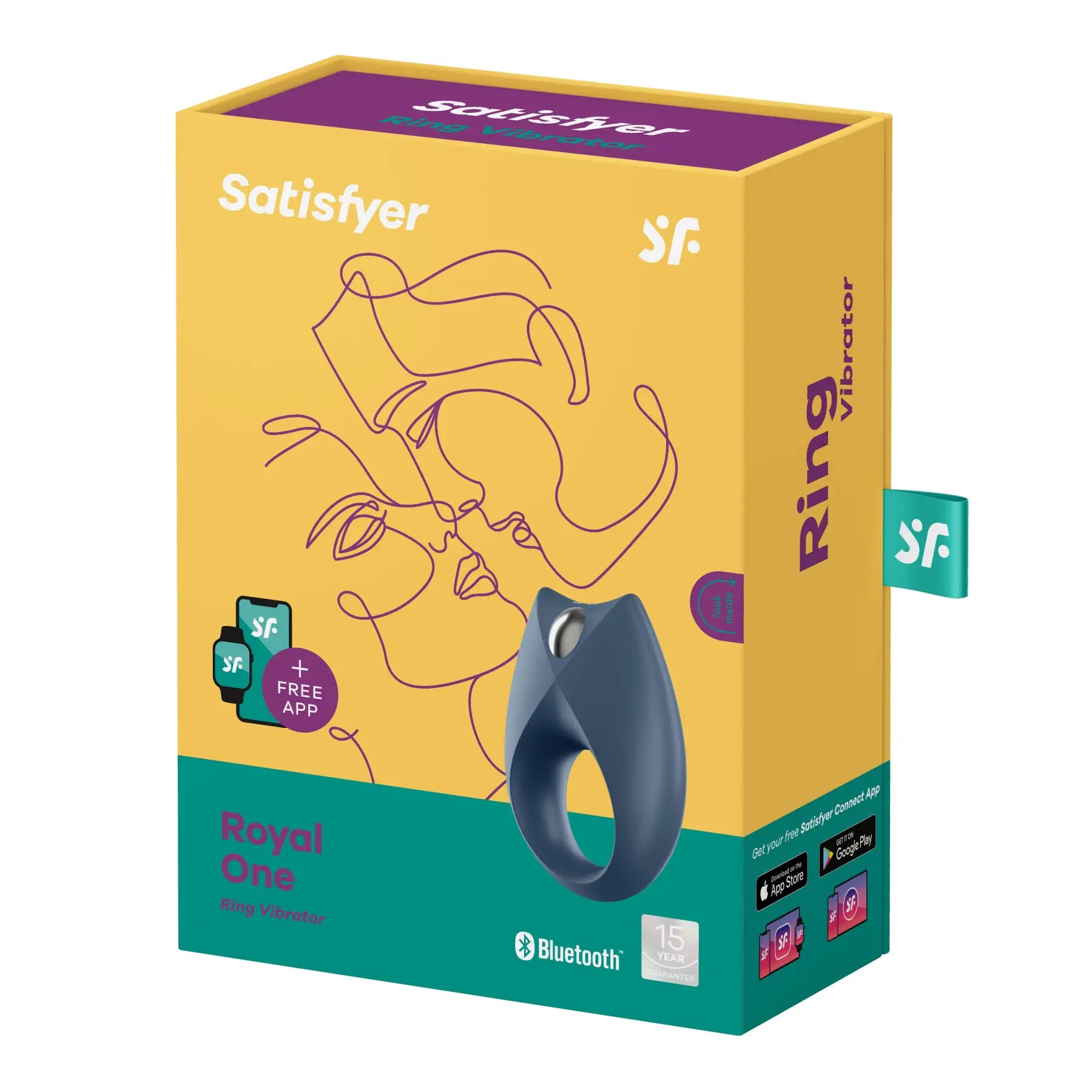 Satisfyer Royal One Smart Vibrating C - Ring - Blue - C-Ring