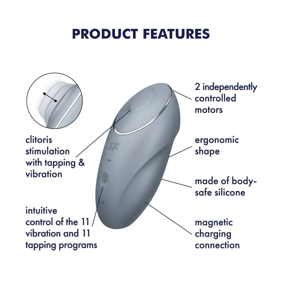 Satisfyer Tap & Climax 1 Tapping Lay - On Vibrator - Rolik®