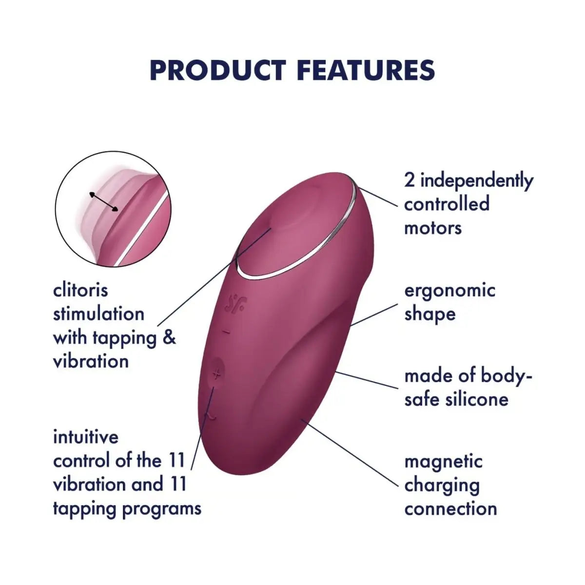 Satisfyer Tap & Climax 1 Tapping Lay - On Vibrator - Rolik®