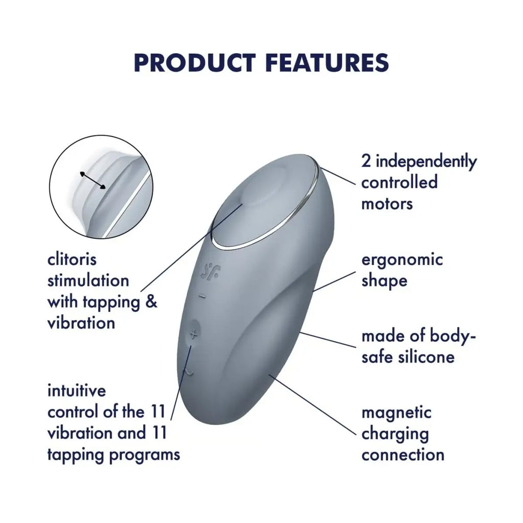 Satisfyer Tap & Climax 1 Tapping Lay - On Vibrator - Rolik®