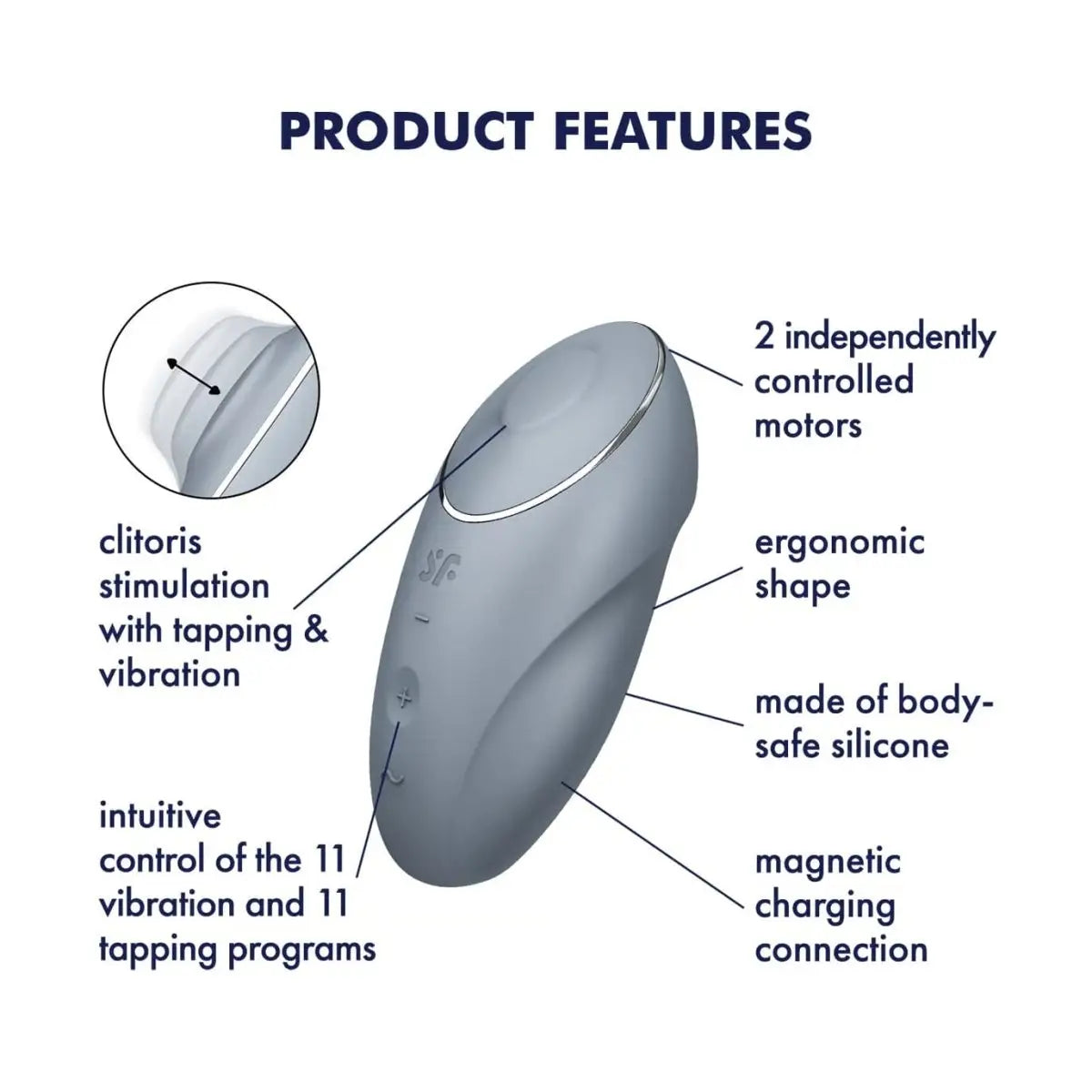 Satisfyer Tap & Climax 1 Tapping Lay - On Vibrator - Rolik®