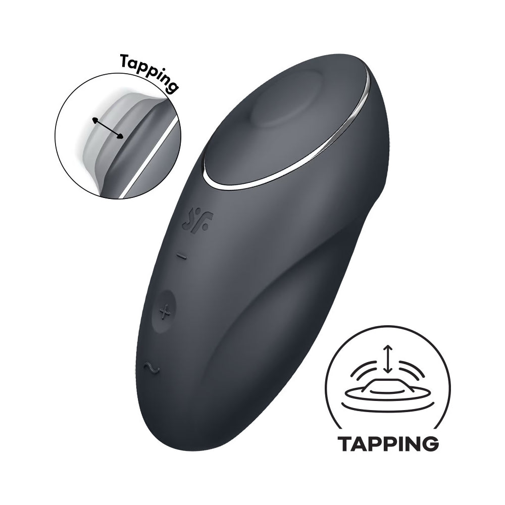 Satisfyer Tap & Climax 1 Tapping Lay-On Vibrator Black - Rolik®