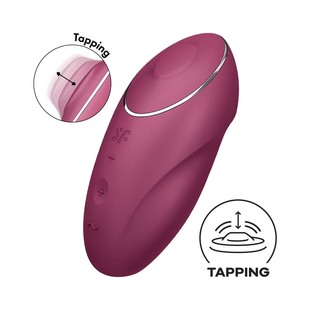 Satisfyer Tap & Climax 1 Tapping Lay-On Vibrator Red - Rolik®