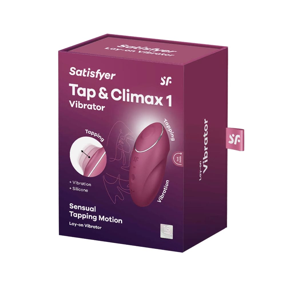 Satisfyer Tap & Climax 1 Tapping Lay-On Vibrator Red - Rolik®